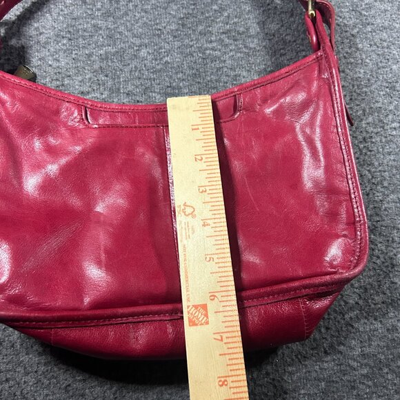 Vintage HOBO INTERNATIONAL Red Leather Shoulder Bag - Picture 4 of 14
